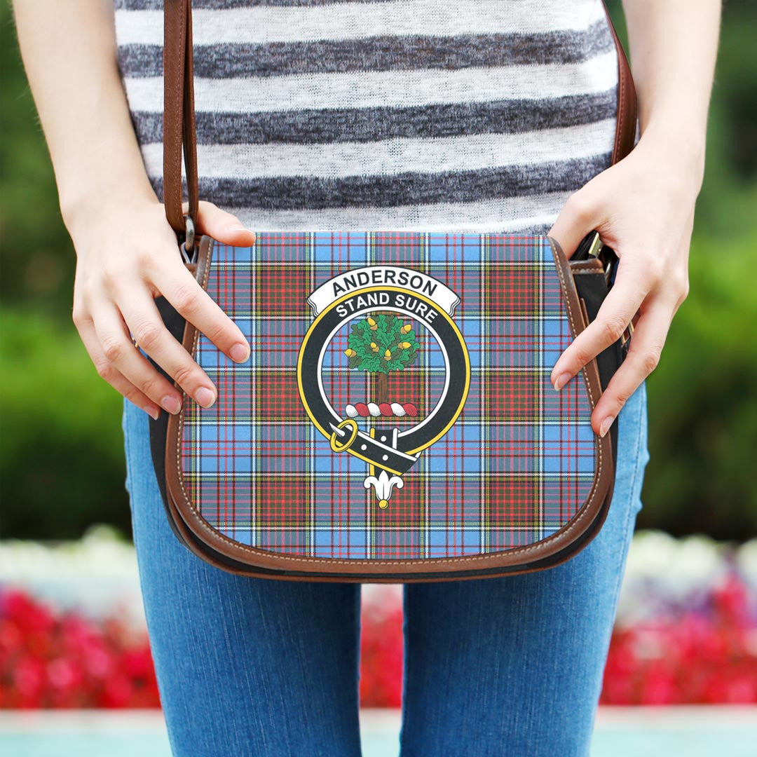 Anderson Modern Tartan Crest Saddle Bag
