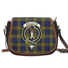 MacLellan Modern Tartan Crest Saddle Bag