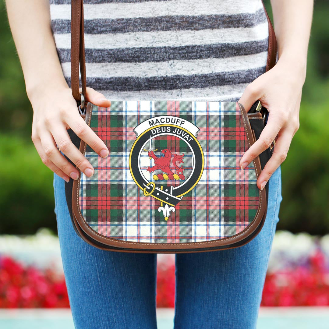 MacDuff Dress Modern Tartan Crest Saddle Bag