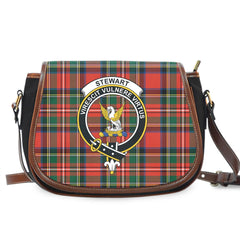 Stewart Royal Modern Tartan Crest Saddle Bag
