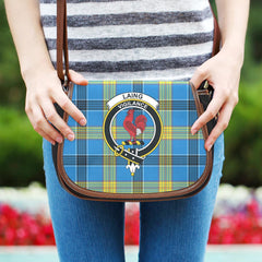 Laing Tartan Crest Saddle Bag