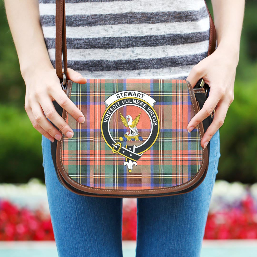 Stewart Royal Ancient Tartan Crest Saddle Bag