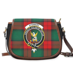 Stewart Atholl Modern Tartan Crest Saddle Bag