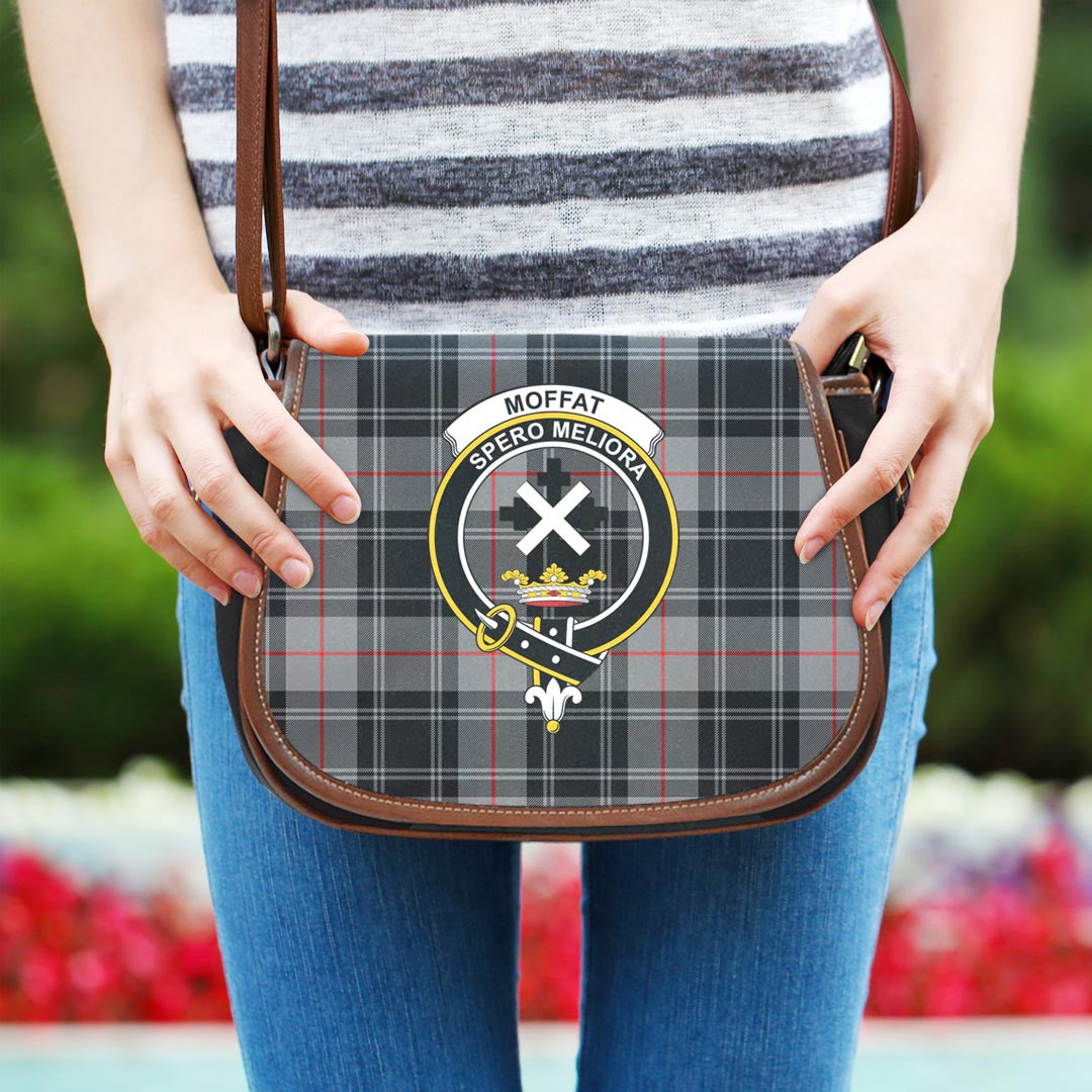 Moffat Modern Tartan Crest Saddle Bag