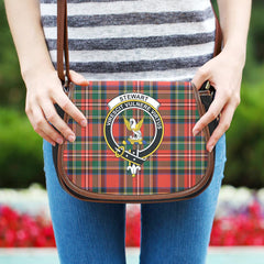 Stewart Royal Modern Tartan Crest Saddle Bag