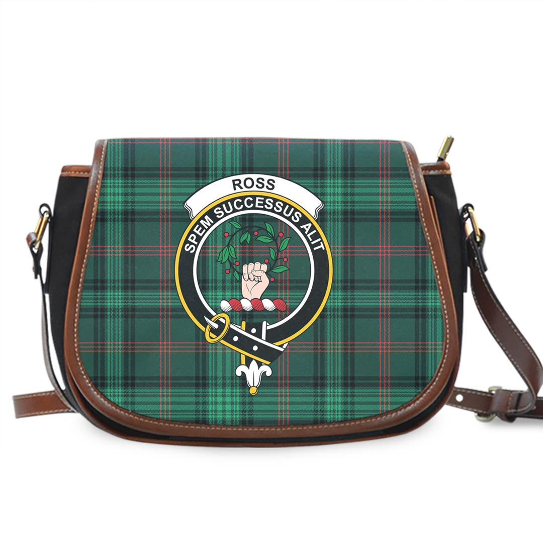 Ross Hunting Modern Tartan Crest Saddle Bag