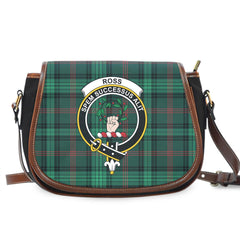 Ross Hunting Modern Tartan Crest Saddle Bag