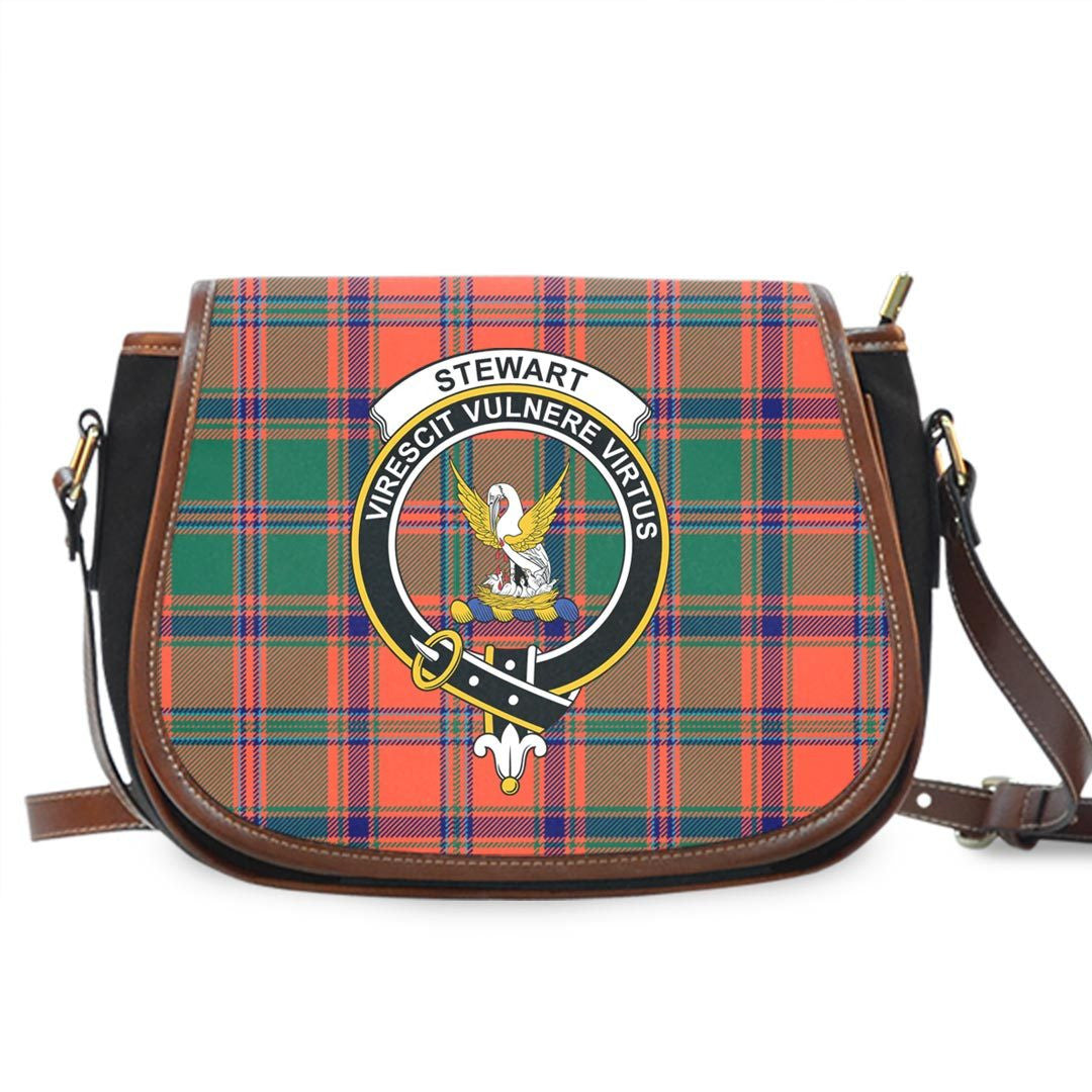 Stewart of Appin Ancient Tartan Crest Saddle Bag