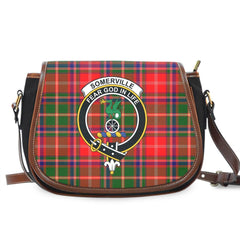 Somerville Modern Tartan Crest Saddle Bag