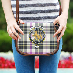 MacPherson Dress Ancient Tartan Crest Saddle Bag