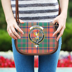 Stewart of Appin Ancient Tartan Crest Saddle Bag