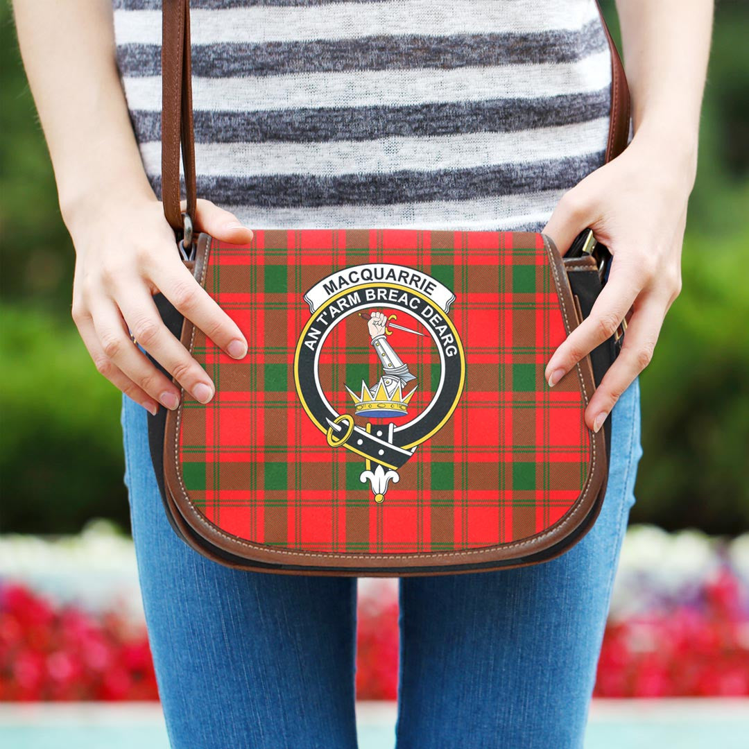 MacQuarrie Modern Tartan Crest Saddle Bag