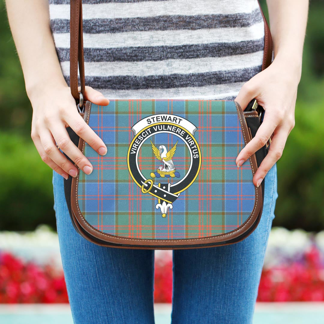Stewart of Appin Hunting Ancient Tartan Crest Saddle Bag