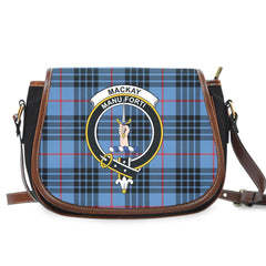 MacKay Blue Tartan Crest Saddle Bag