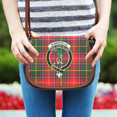 Somerville Modern Tartan Crest Saddle Bag