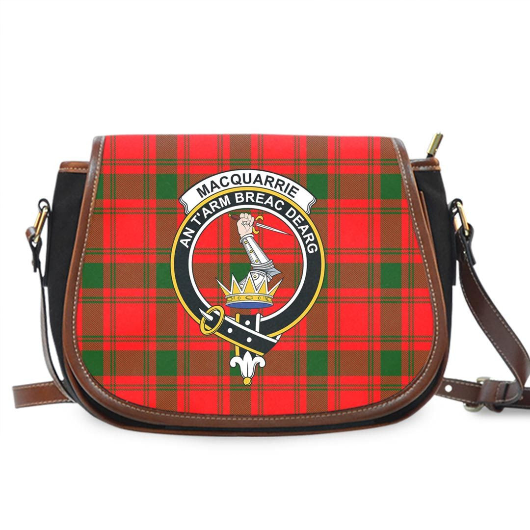 MacQuarrie Modern Tartan Crest Saddle Bag
