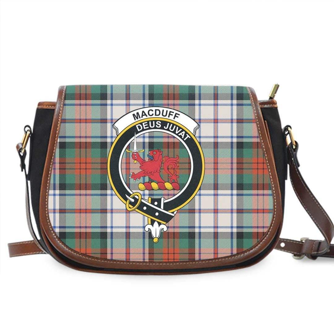 MacDuff Dress Ancient Tartan Crest Saddle Bag
