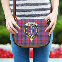 Montgomery Modern Tartan Crest Saddle Bag