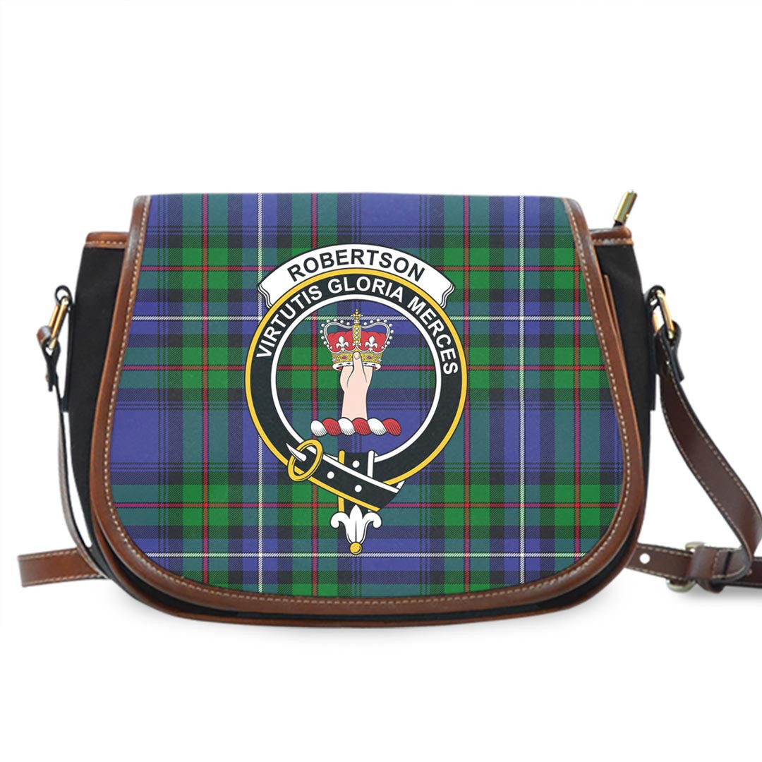 Robertson Hunting Modern Tartan Crest Saddle Bag