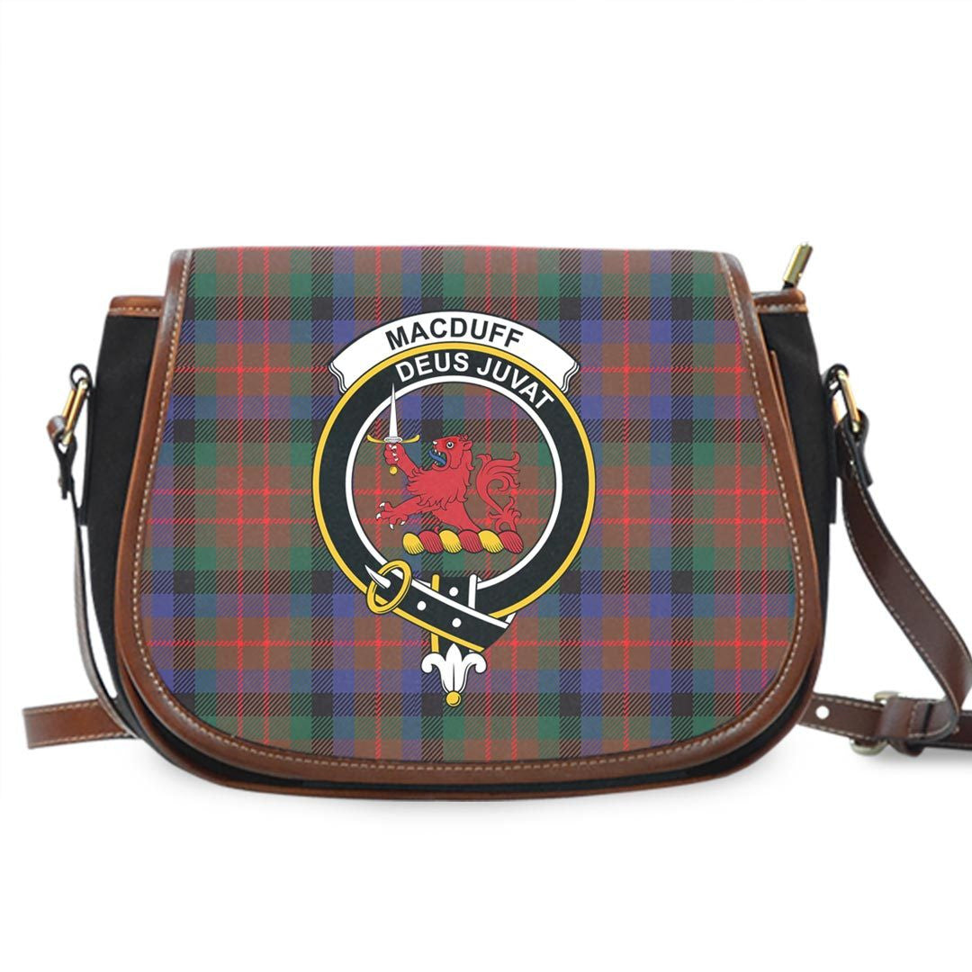 MacDuff Hunting Modern Tartan Crest Saddle Bag