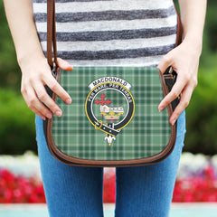 MacDonald Lord of the Isles Hunting Tartan Crest Saddle Bag