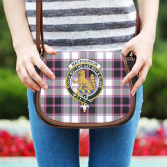 MacPherson Hunting Modern Tartan Crest Saddle Bag