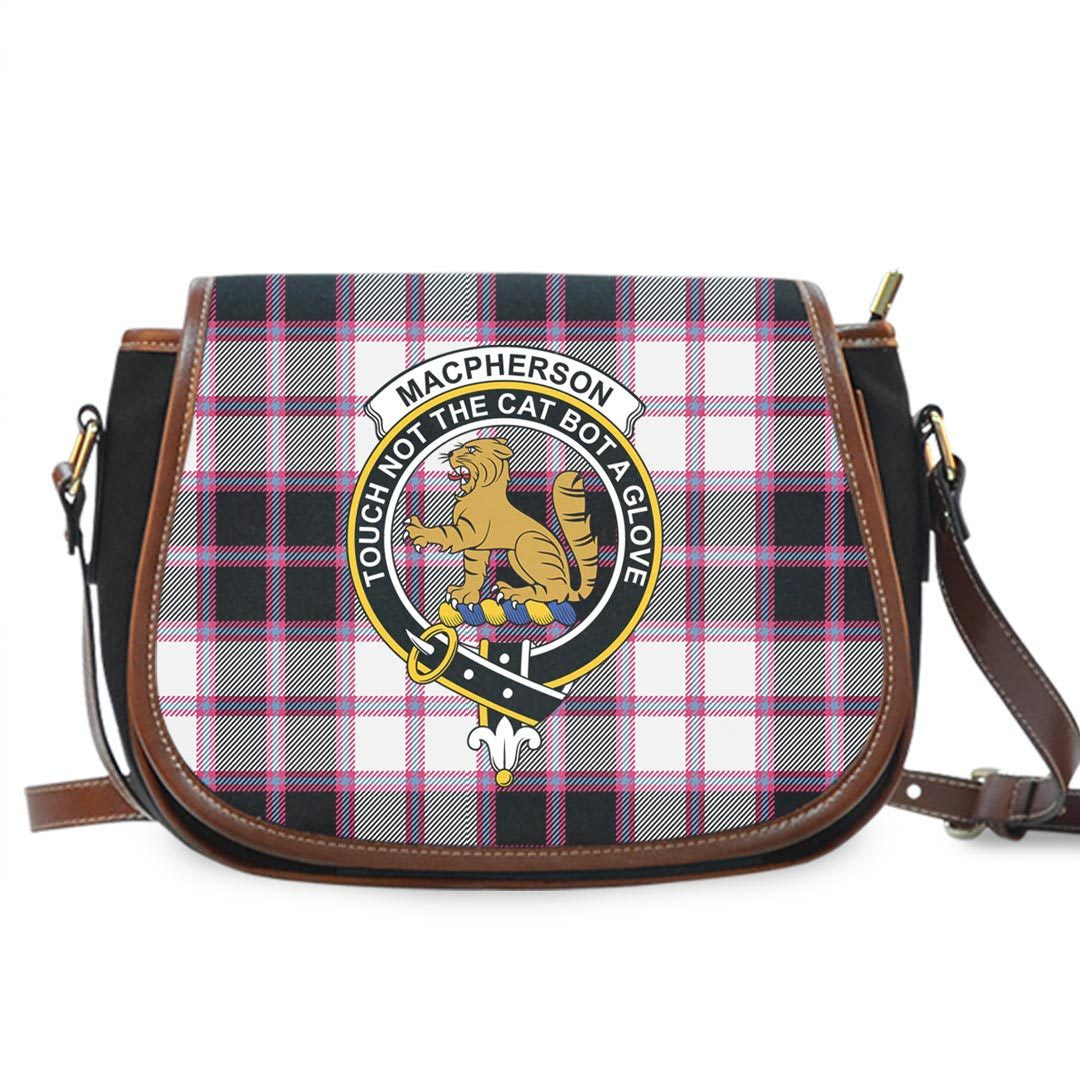 MacPherson Hunting Modern Tartan Crest Saddle Bag