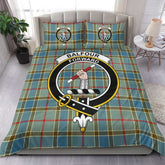Balfour Blue Tartan Crest Bedding Set