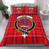 Rose Modern Tartan Crest Bedding Set