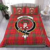 Ross Modern Tartan Crest Bedding Set