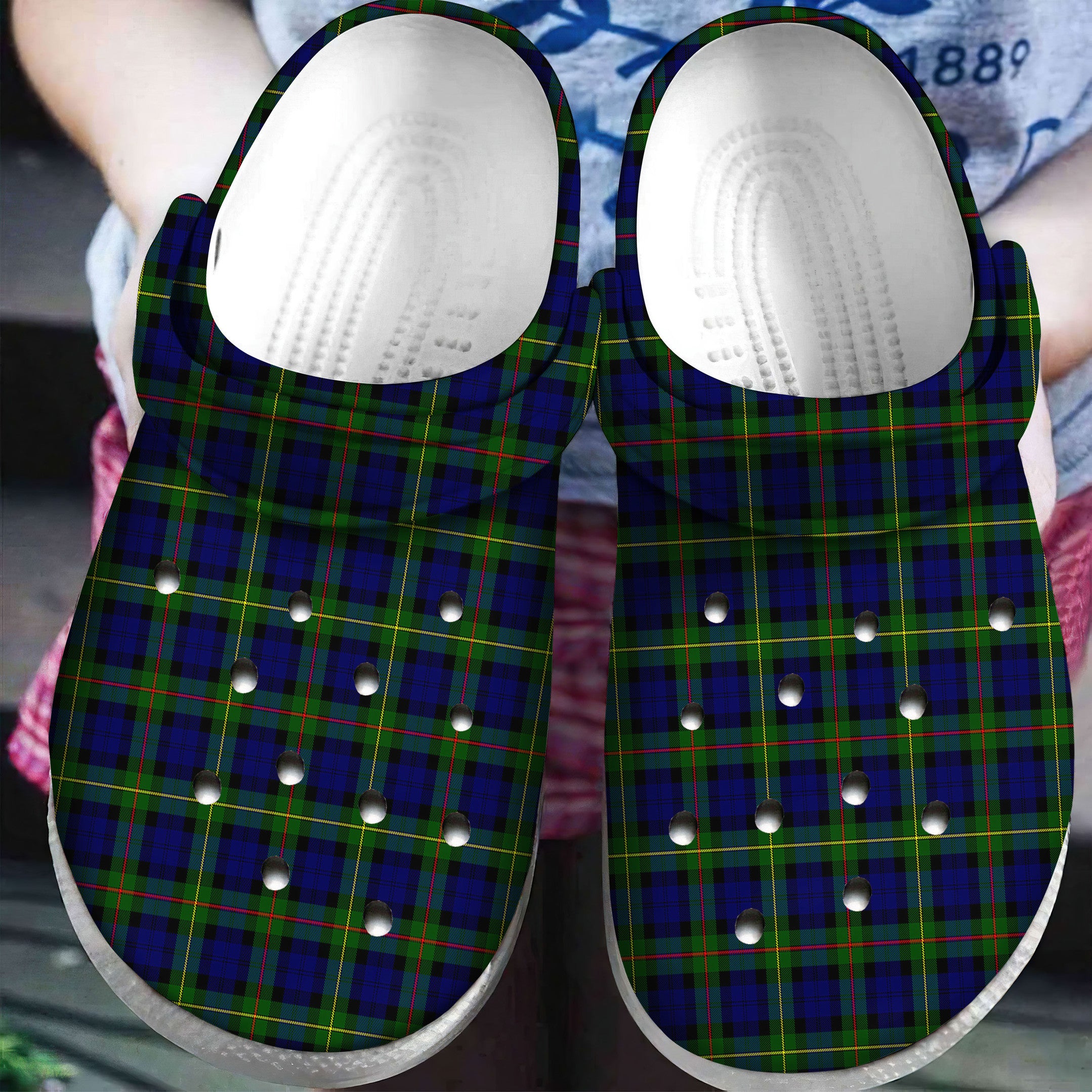 MacEwen Modern Tartan Plaid Crocs
