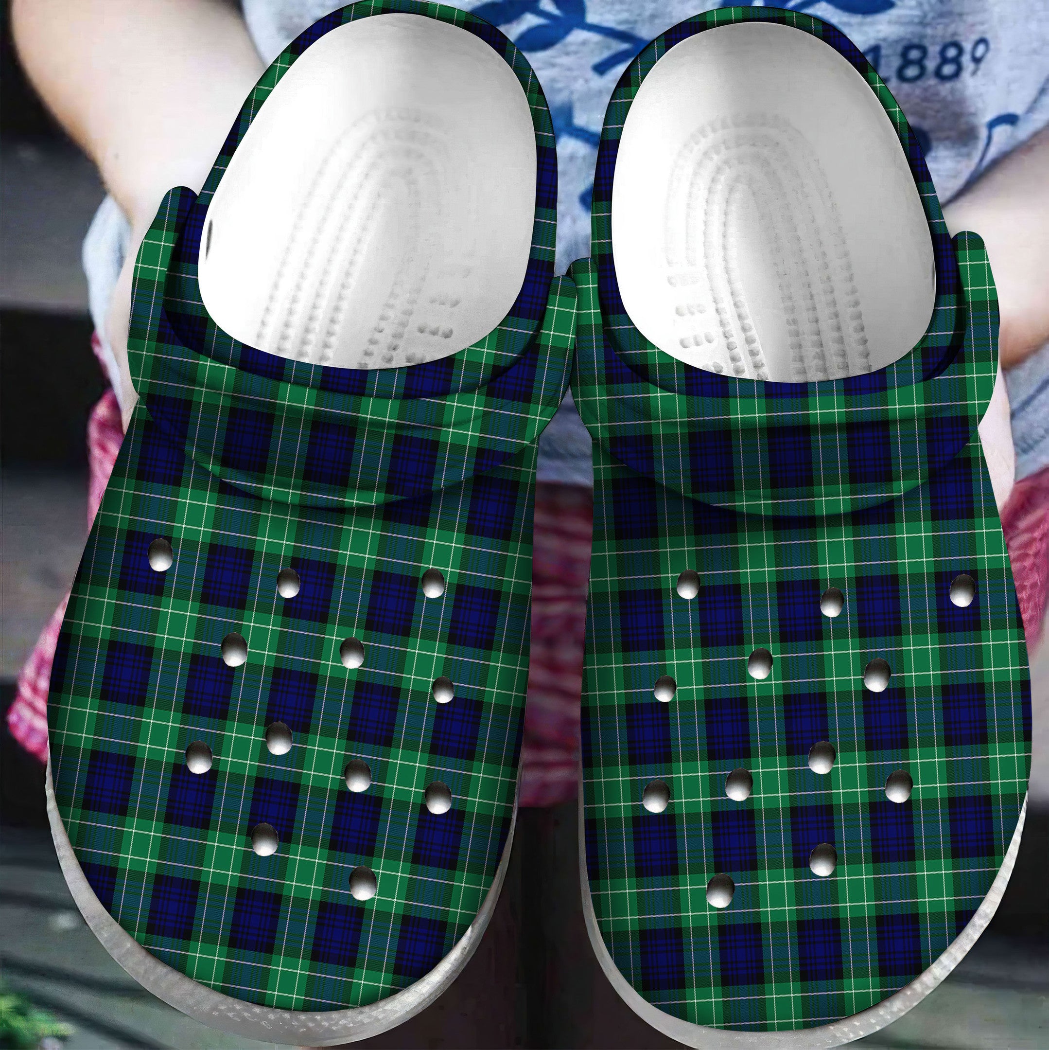 Abercrombie Modern Tartan Plaid Crocs