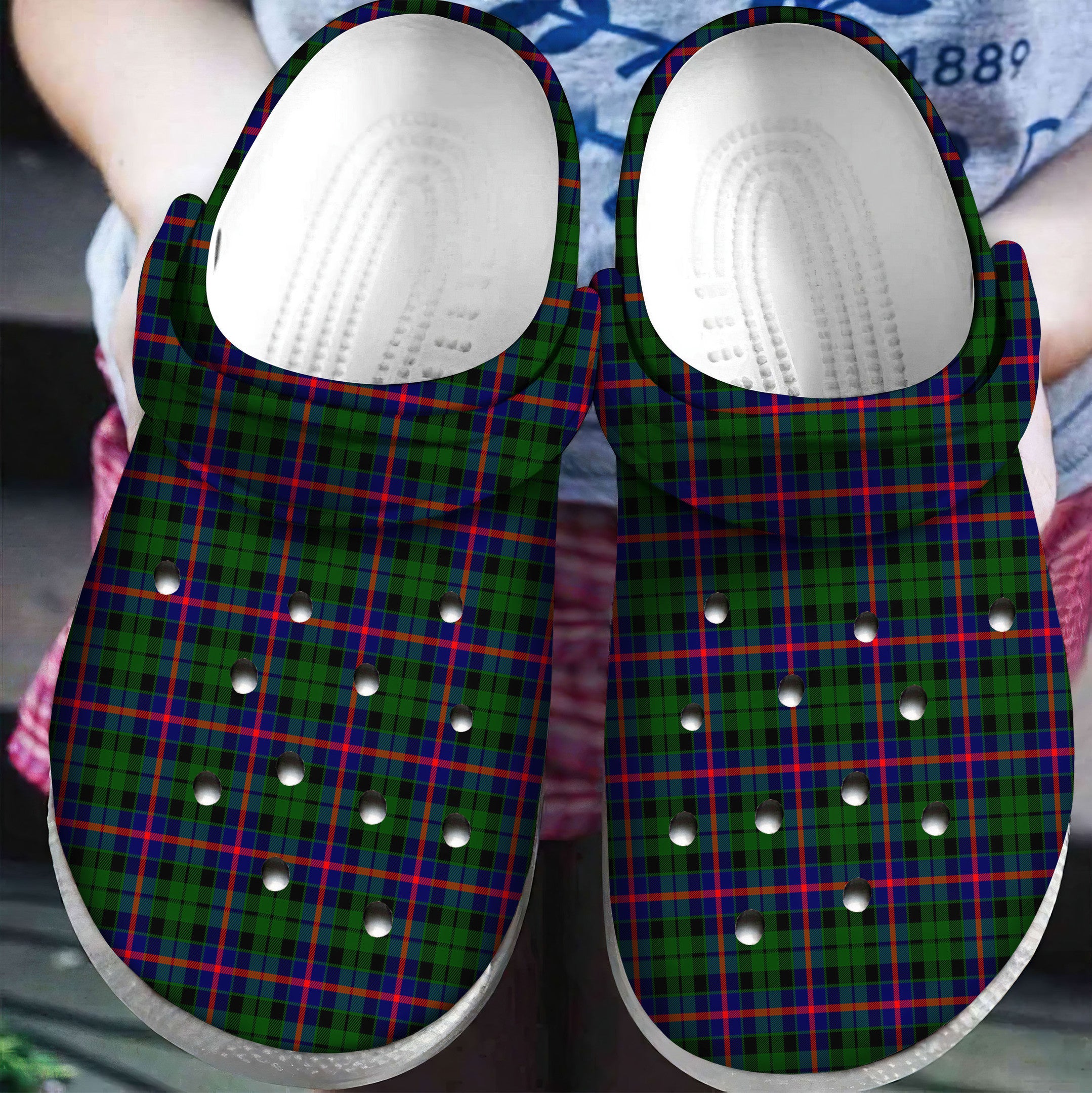 Morrison Modern Tartan Plaid Crocs