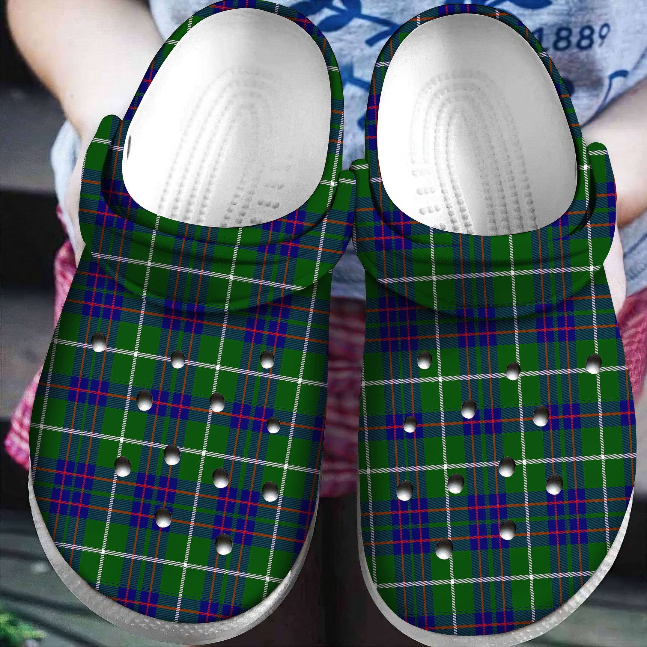 MacIntyre Hunting Modern Tartan Plaid Crocs