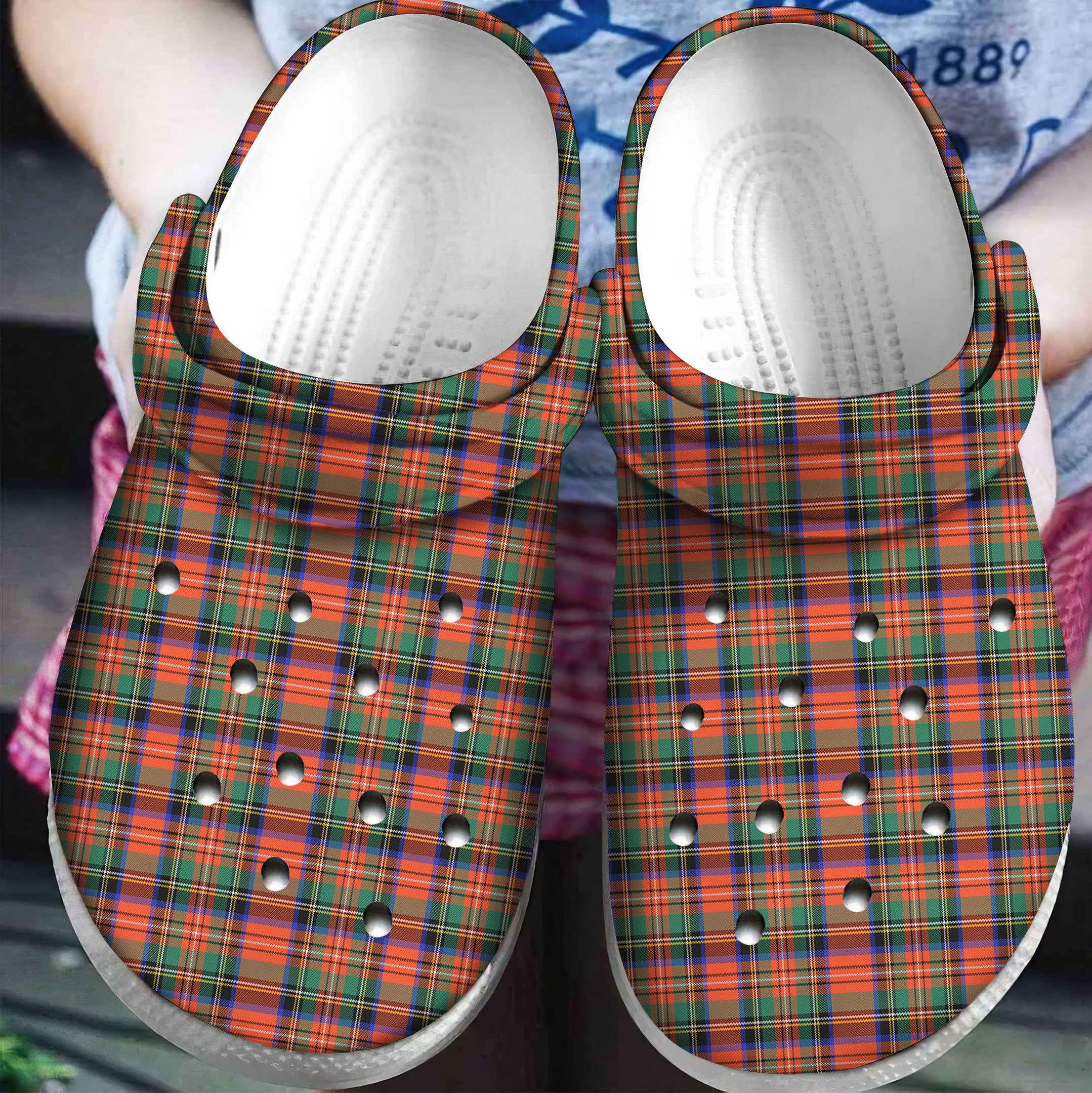 Stewart Royal Ancient Tartan Plaid Crocs