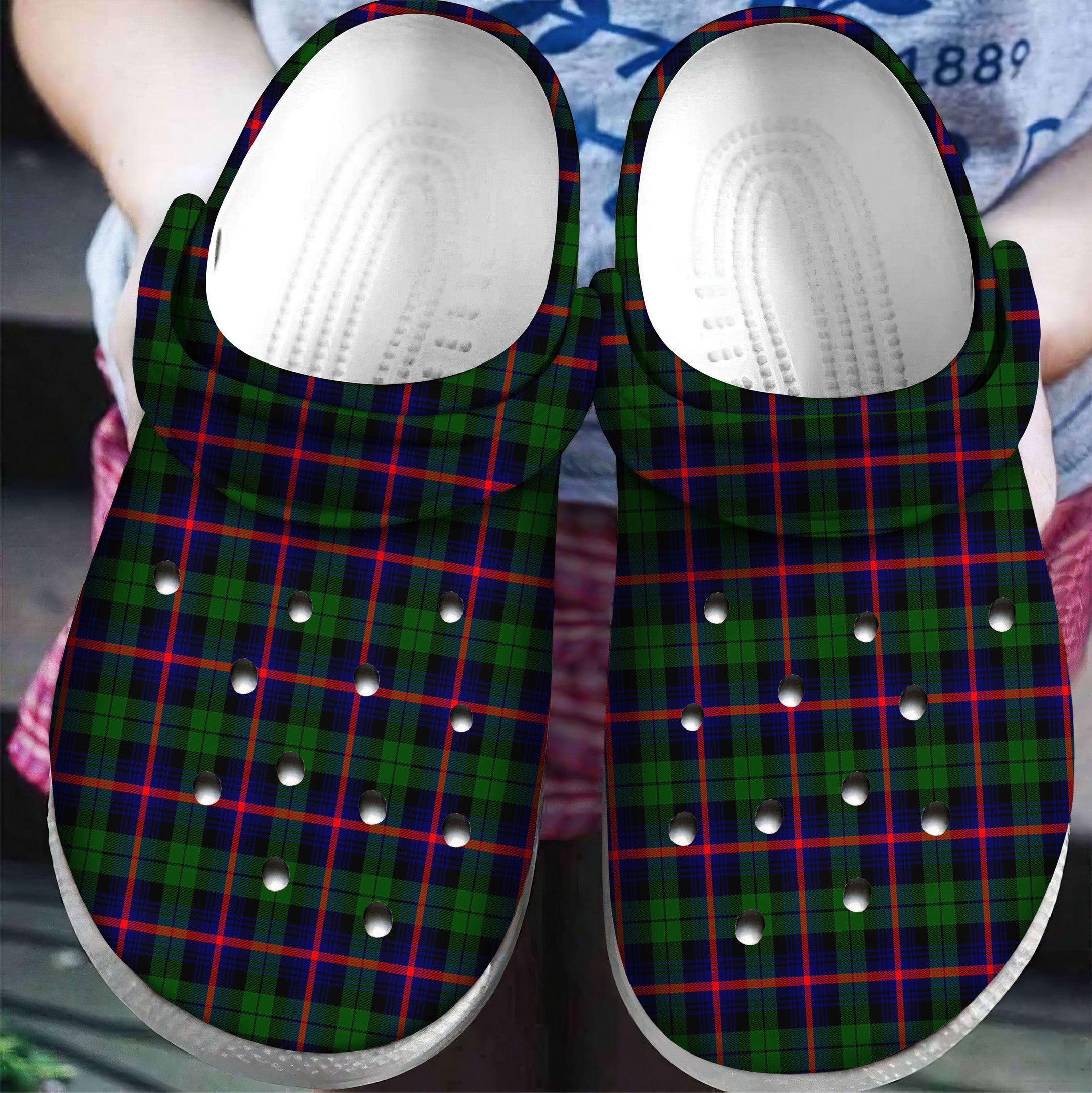 Urquhart Modern Tartan Plaid Crocs