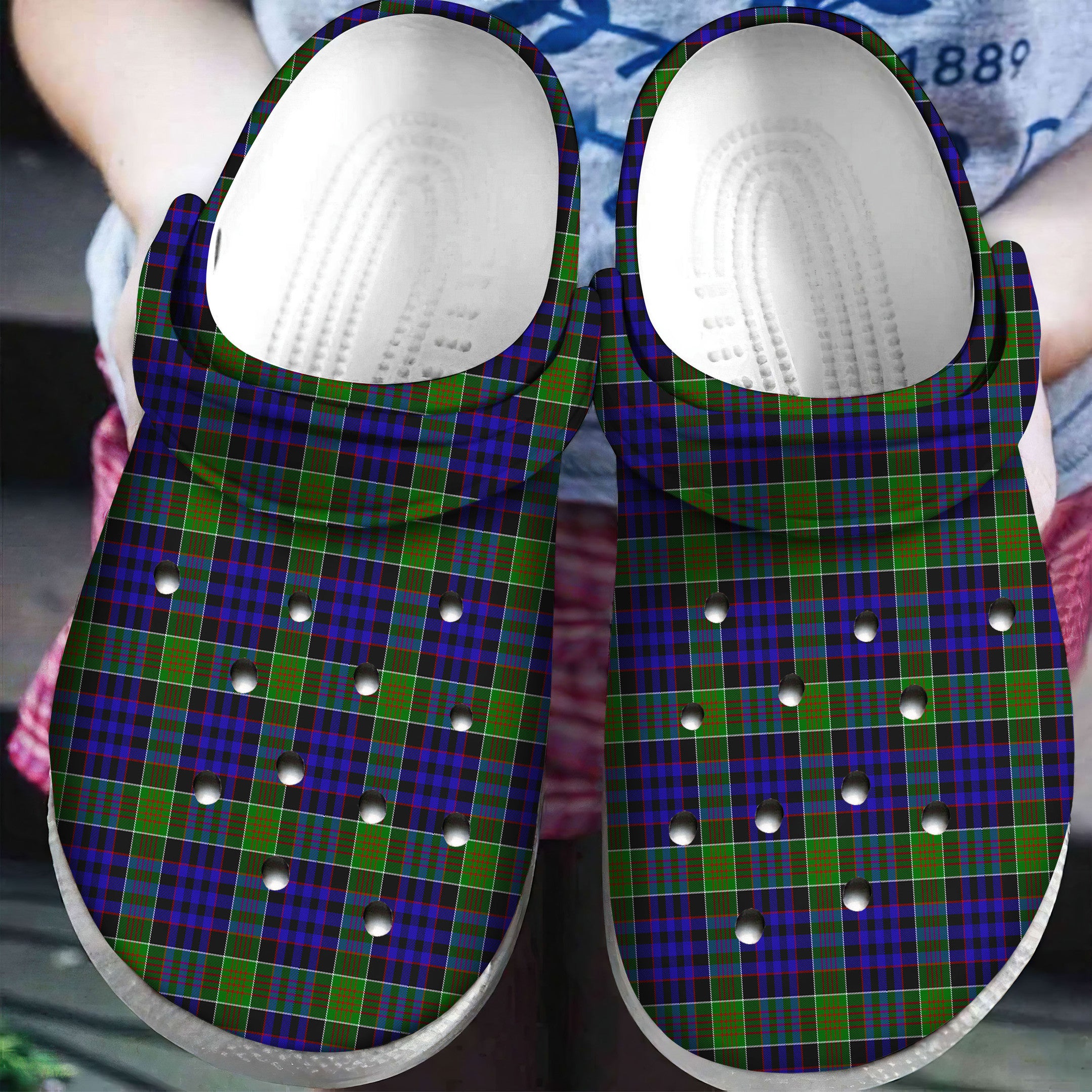 Newman Tartan Plaid Crocs