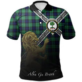 Abercrombie Tartan Polo Shirt Celtic Lion Style