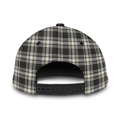 Menzies Black White Ancient Tartan Plaid Classic Cap