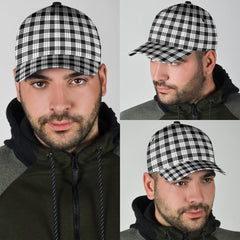 MacFarlane Black White Tartan Plaid Classic Cap