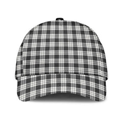 MacFarlane Black White Ancient Tartan Plaid Classic Cap