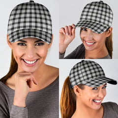 MacFarlane Black White Ancient Tartan Plaid Classic Cap
