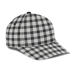 MacFarlane Black White Ancient Tartan Plaid Classic Cap