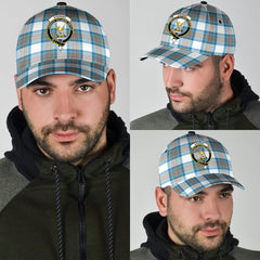 Stewart Muted Blue Tartan Crest Classic Cap