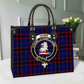Home Modern Tartan Crest Leather Bag
