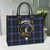 Guthrie Modern Tartan Crest Leather Bag