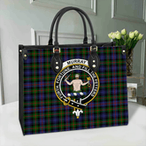 Murray of Atholl Modern Tartan Crest Leather Bag