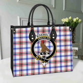 Boswell Modern Tartan Crest Leather Bag