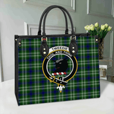 Tweedside District Tartan Crest Leather Bag