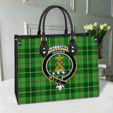 Galloway District Tartan Crest Leather Bag